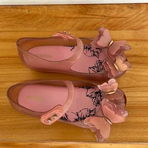 Mini Melissa pink butterfly shoes